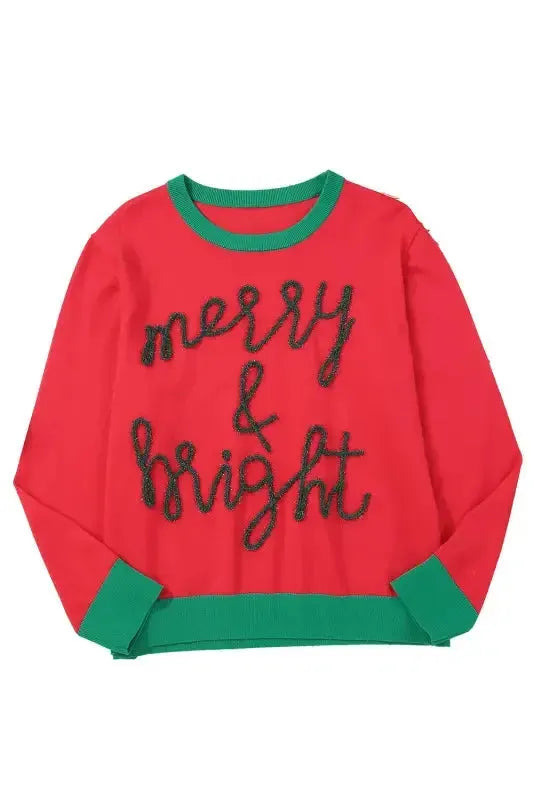 Merry-Every-Thing Glitter Sweatshirt - Fashionfitz