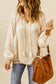 Mesh sleeve split neck blouse - blouses