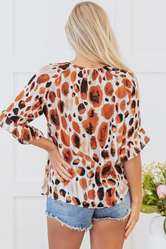 Metallic muse abstract blouse | fashionfitz exclusive