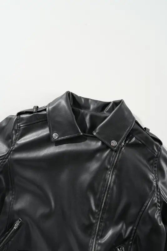 Metro sleek pu jacket | leather jackets for women