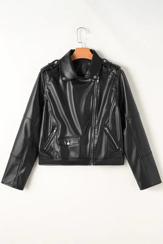 Metro sleek pu jacket | leather jackets for women