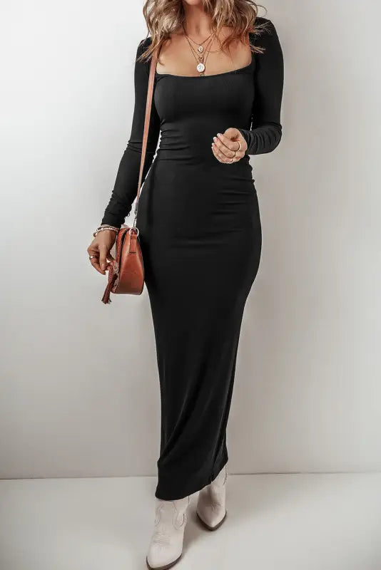 Midnight elegance maxi dress | fashionfitz