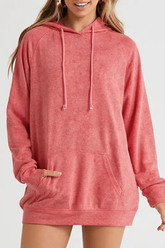 Mineral wash kangaroo pocket hoodie - hoodies