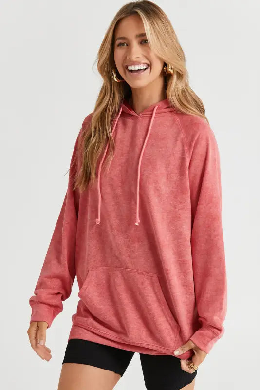 Mineral wash kangaroo pocket hoodie - hoodies