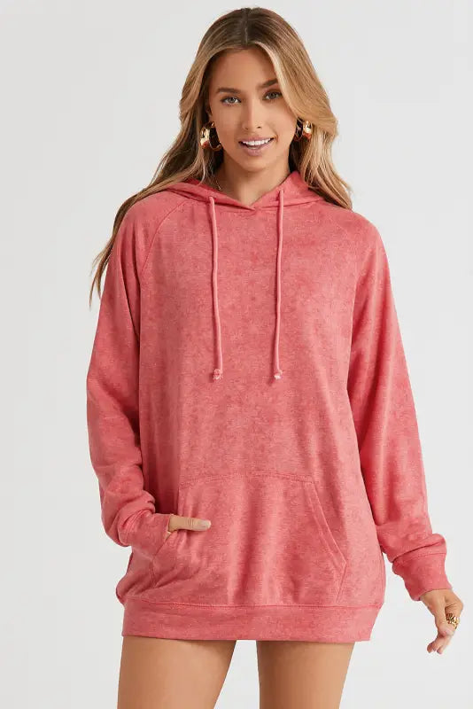 Mineral wash kangaroo pocket hoodie - hoodies