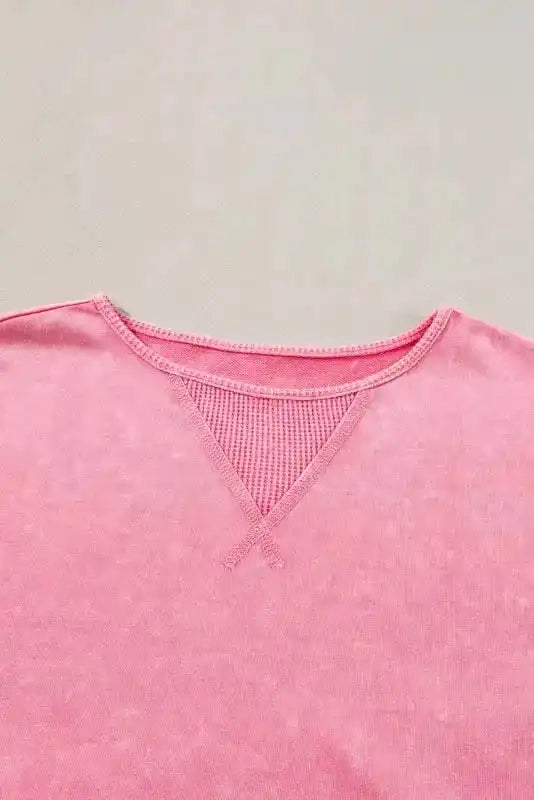 Mineral Wash Patchwork Plus T-Shirt - Fashionfitz