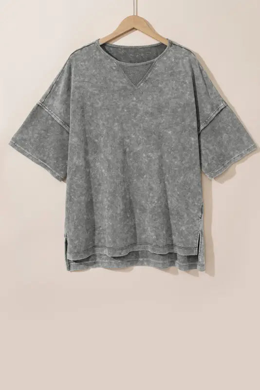 Mineral wash patchwork plus t-shirt - size t-shirts