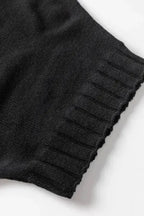 Mock Neck Batwing Short Sleeve Knit Sweater - Fashionfitz
