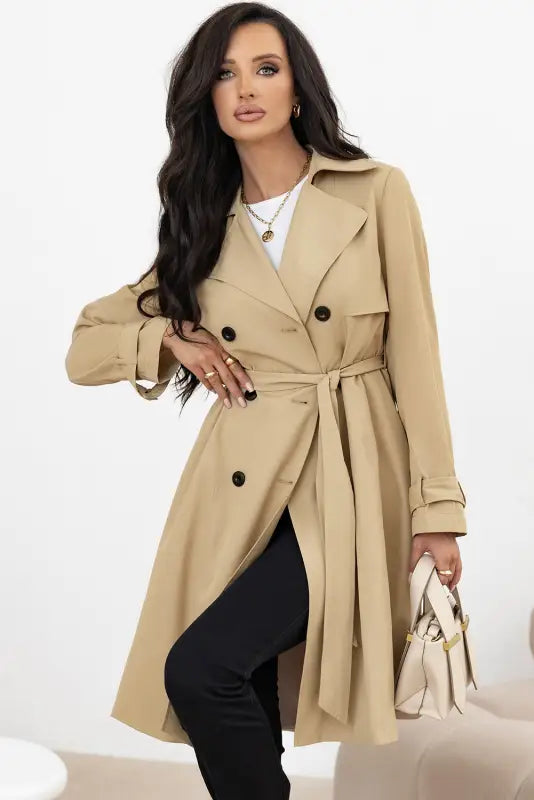 Modern lapel wind coat