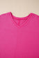 Bright pink waffle knit blouse | chic & comfy modern slouch