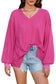 Bright pink waffle knit blouse | chic & comfy modern slouch