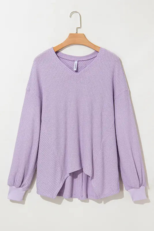 Shop the latest slouch waffle knit blouse | chic & cozy