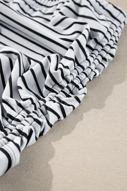 Monochrome striped tankini set by fashionfitz