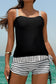 Monochrome striped tankini set by fashionfitz