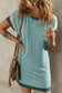 Moonlight Jade Textured T-Shirt Dress - Fashionfitz