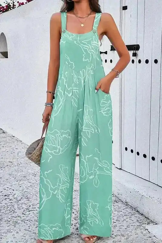 Moonlight Jade Wide Leg Jumpsuit - Fashionfitz