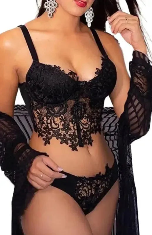 One More Night 2 Piece Lingerie Set - Fashionfitz