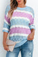 Mosaic crochet half sleeve sweater