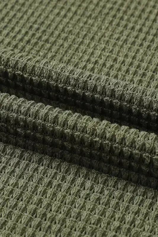 Moss Green Plus Size Textured Knit Long Sleeve Top - Fashionfitz