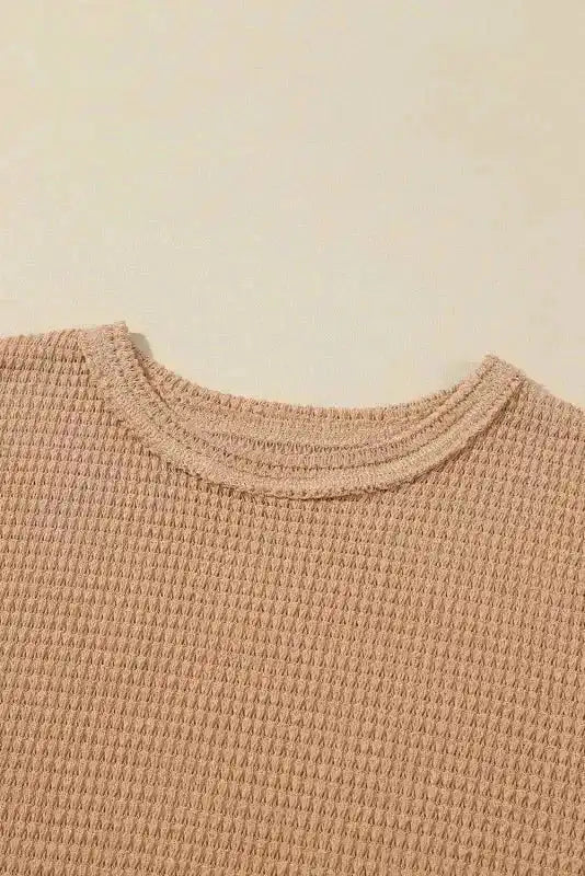 Moss Green Plus Size Textured Knit Long Sleeve Top - Fashionfitz