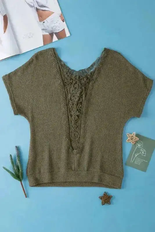Moss Guipure Lace T-shirt - Fashionfitz
