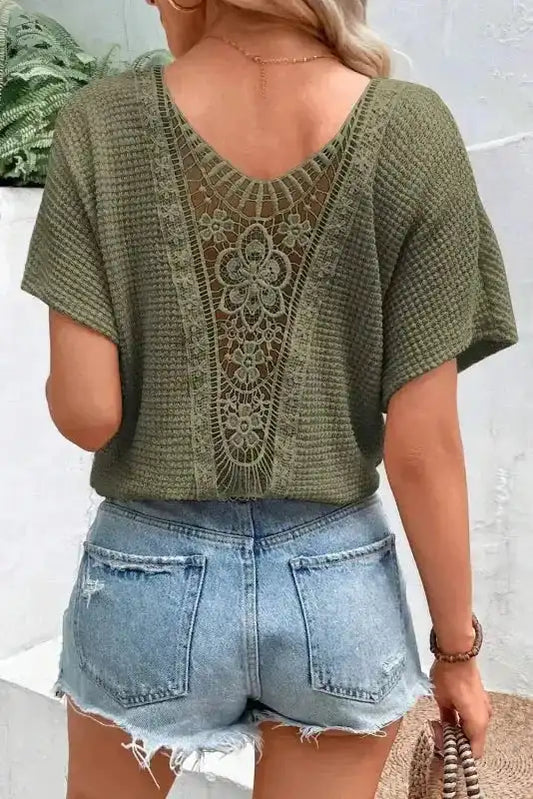 Moss Guipure Lace T-shirt - Fashionfitz