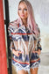 Multicolor aztec print button-up oversized jacket - jackets