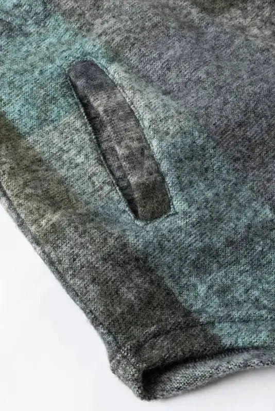 Multicolor Brushed Plaid Pocketed Oversize Shacket - Fashionfitz