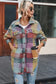 Multicolor Brushed Plaid Pocketed Oversize Shacket - Fashionfitz