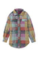 Multicolor brushed plaid shacket - plus size jackets