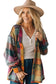 Multicolor brushed plaid shacket - plus size jackets