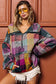 Multicolor brushed plaid shacket - plus size jackets