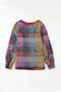 Multicolor brushed plaid shacket - plus size jackets