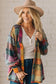 Multicolor brushed plaid shacket - plus size jackets