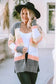 Multicolor color block striped pocketed open cardigan