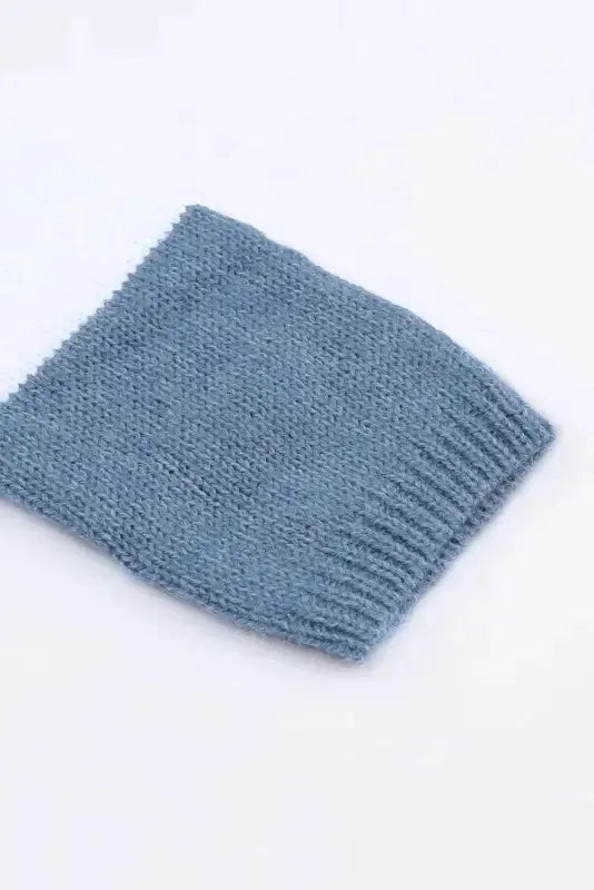 Multicolor Colorblock Open Front Long Knit Cardigan - Fashionfitz