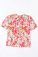 Multicolor Floral Print Patchwork Frill Tiered Shift Dress - Fashionfitz