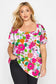 Multicolor Floral Print Plus Size Kimono - Fashionfitz