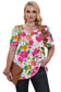 Multicolor Floral Print Plus Size Kimono - Fashionfitz