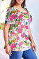 Multicolor Floral Print Plus Size Kimono - Fashionfitz