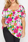 Multicolor Floral Print Plus Size Kimono - Fashionfitz