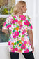 Multicolor Floral Print Plus Size Kimono - Fashionfitz