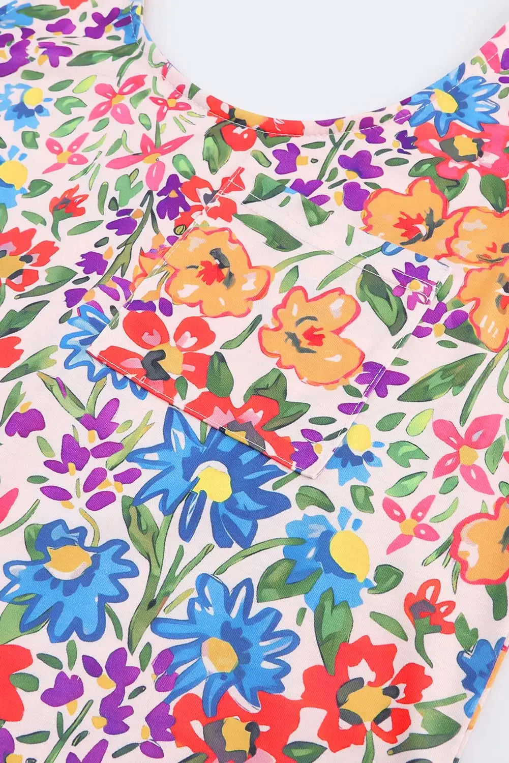 Multicolor floral print zipped flip flop sandals