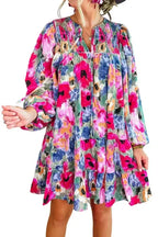 Multicolor Floral Shift Dress - Fashionfitz