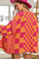 Multicolor open front mixed checkered pattern knit cardigan - sweaters & cardigans