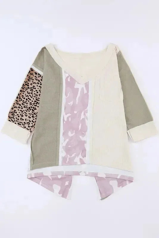 Multicolor Patchwork Oversized Top - Fashionfitz