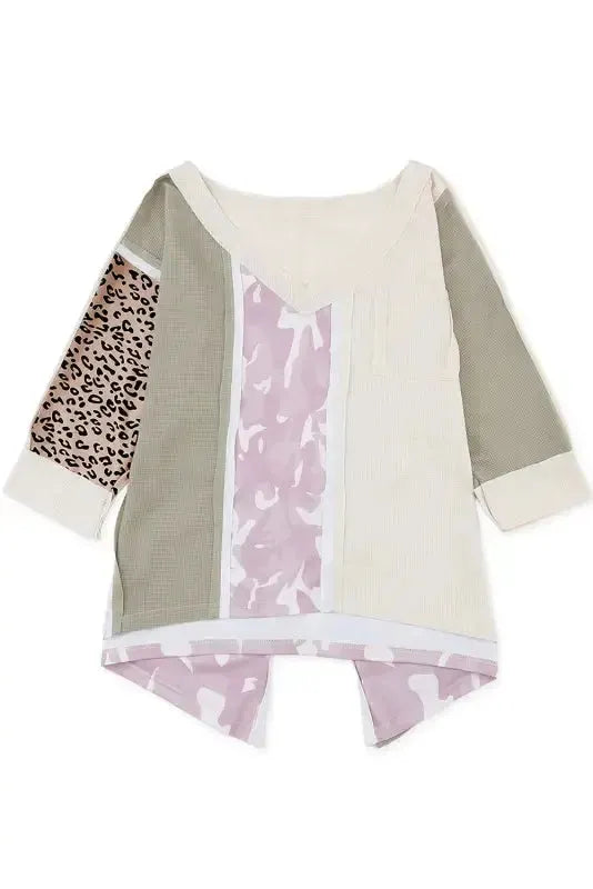 Multicolor Patchwork Oversized Top - Fashionfitz