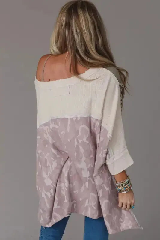 Multicolor Patchwork Oversized Top - Fashionfitz