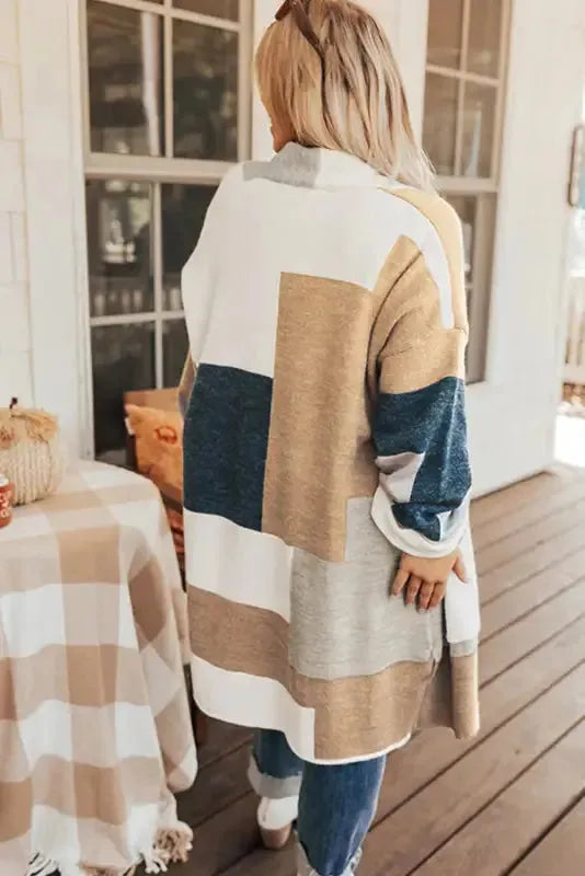 Curves & plus size multicolor colorblock knit