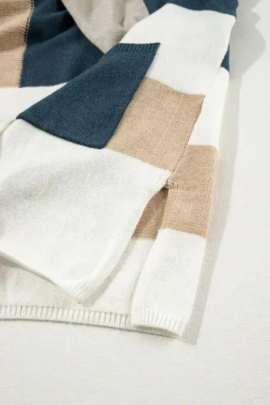 Curves & plus size multicolor colorblock knit